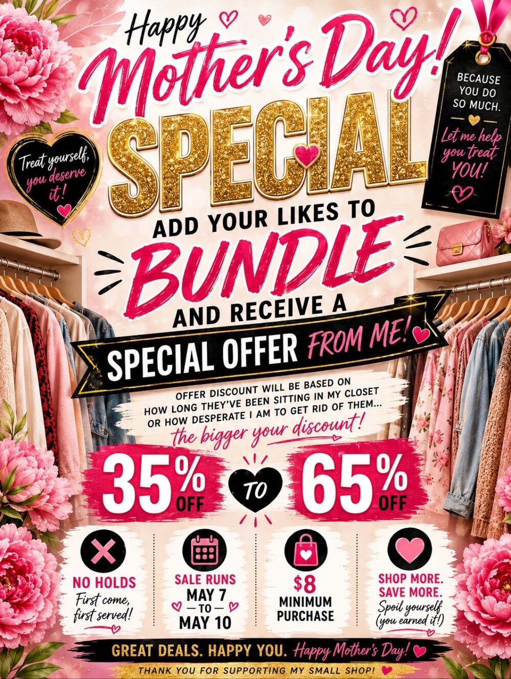 🌸💕 MOTHER’S DAY SPECIAL SALE 💕🌸